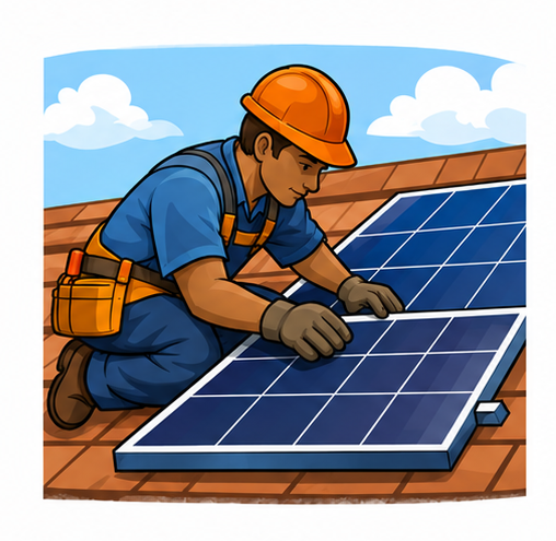 Solar panel installation